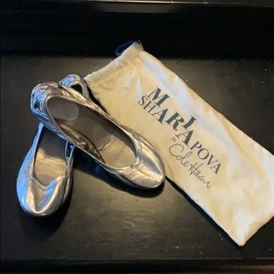 Silver Cole Haan ballet slipper flats